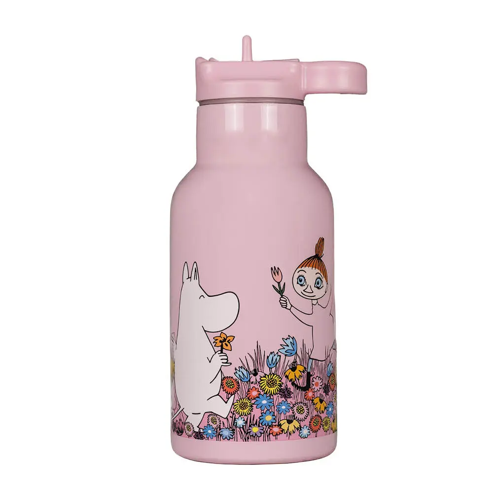 Muumi Juomapullo Niitty 0,34 L Vaaleanpunainen