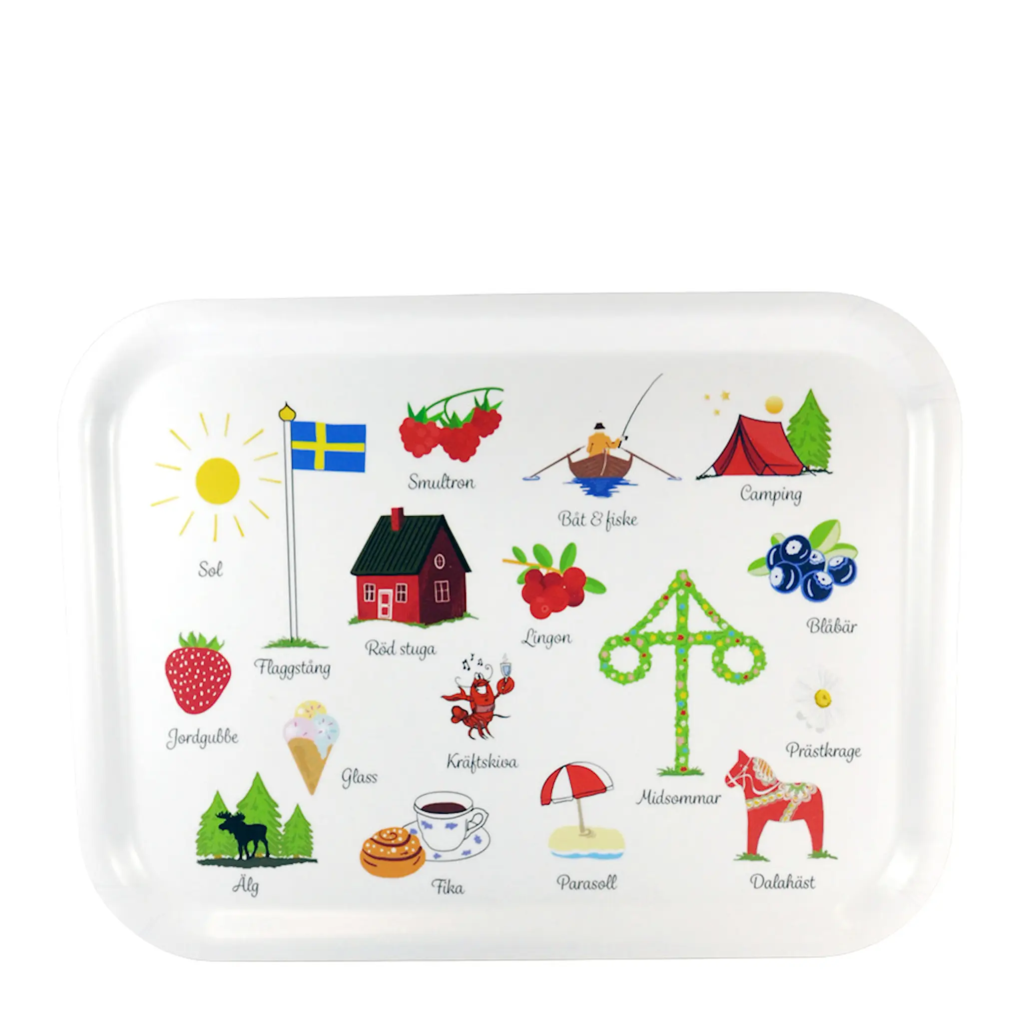 Mellow Design Bricka 27x20 cm Svenska Traditioner