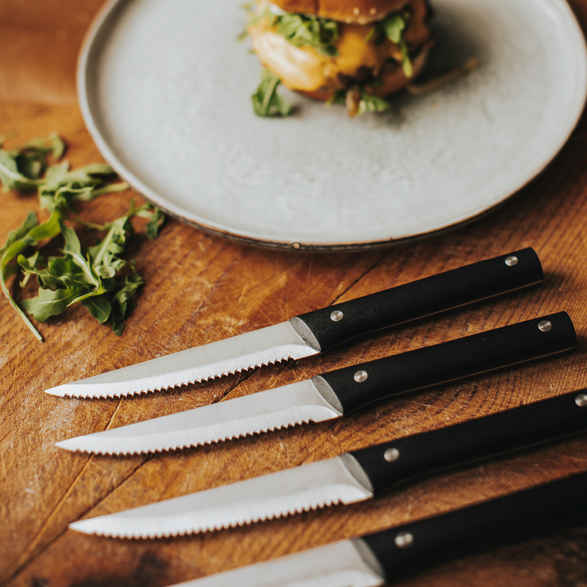 Dorre Grietje grillkniver 4 stk 23 cm svart