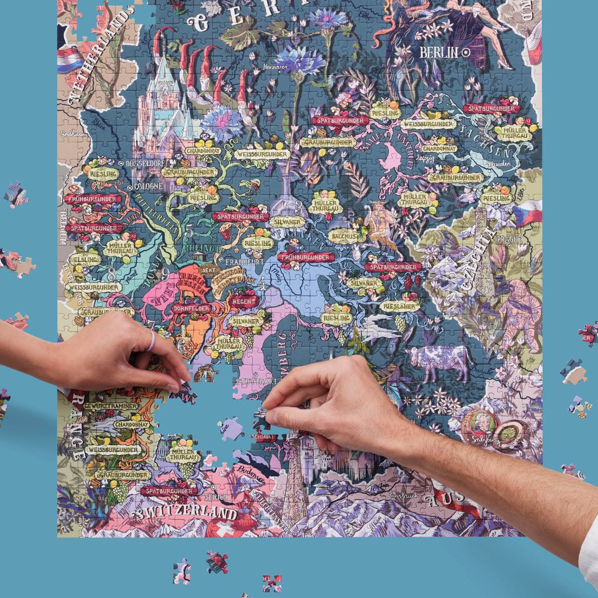 Water and Wines Vinpuslespill Tyskland