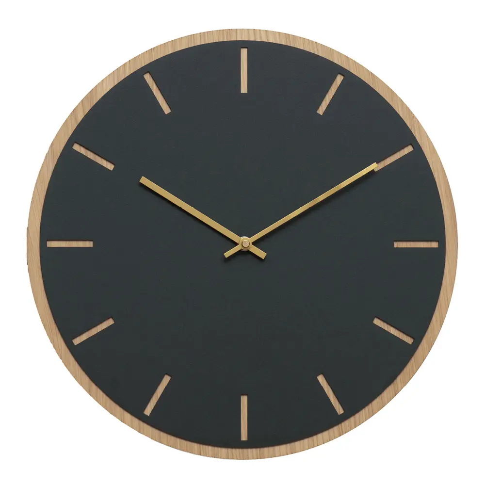 Conifer Oak Seinäkello 38 cm Tummanvihreä/Kulta