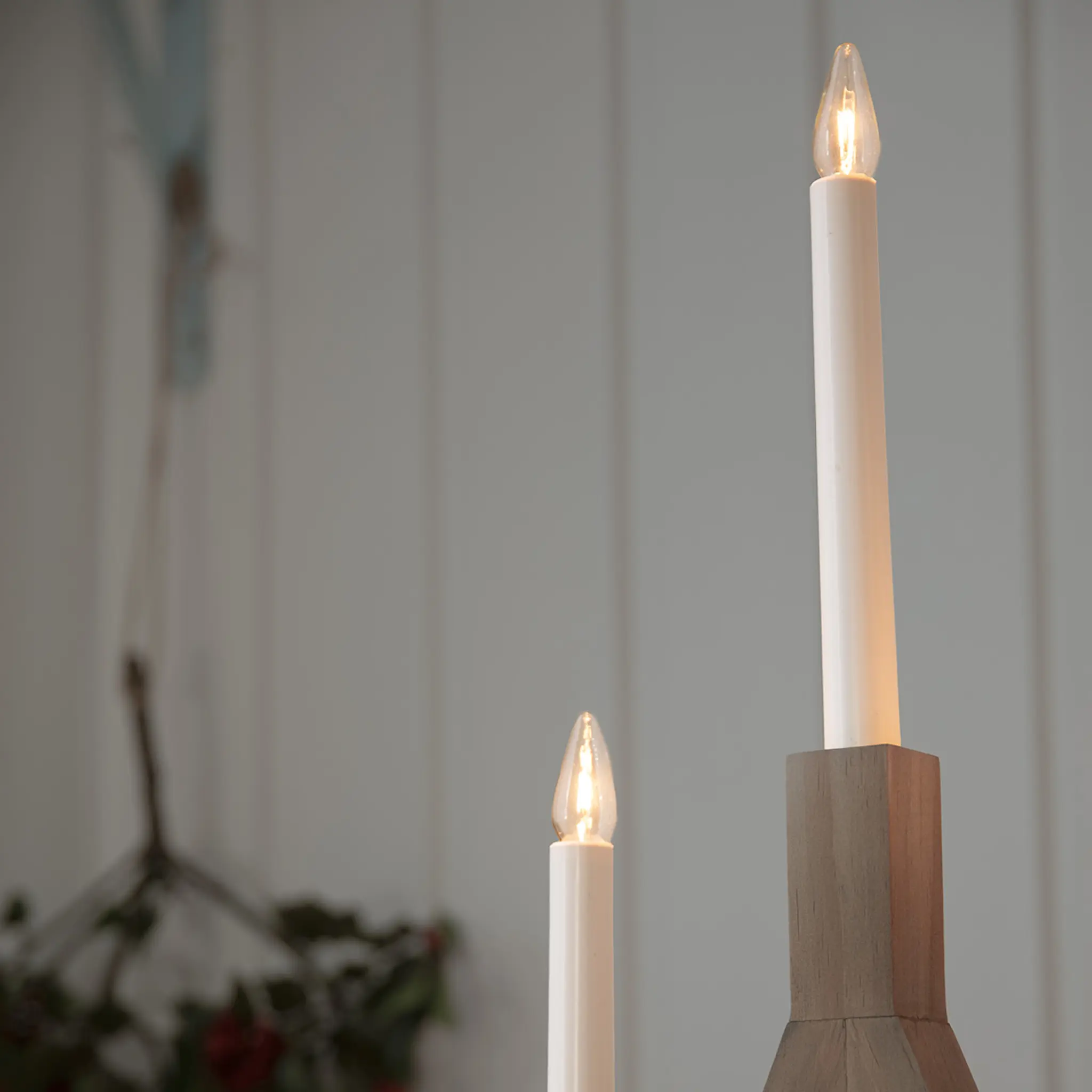 Markslöjd Bjurfors 5-armad adventsljusstake 76,5 cm betsad brun