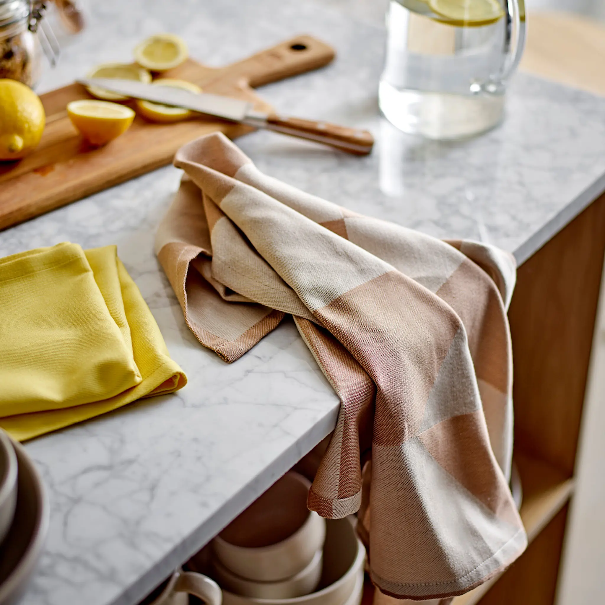 Södahl Twist kökshandduk 50x70 cm 2-pack warm taupe