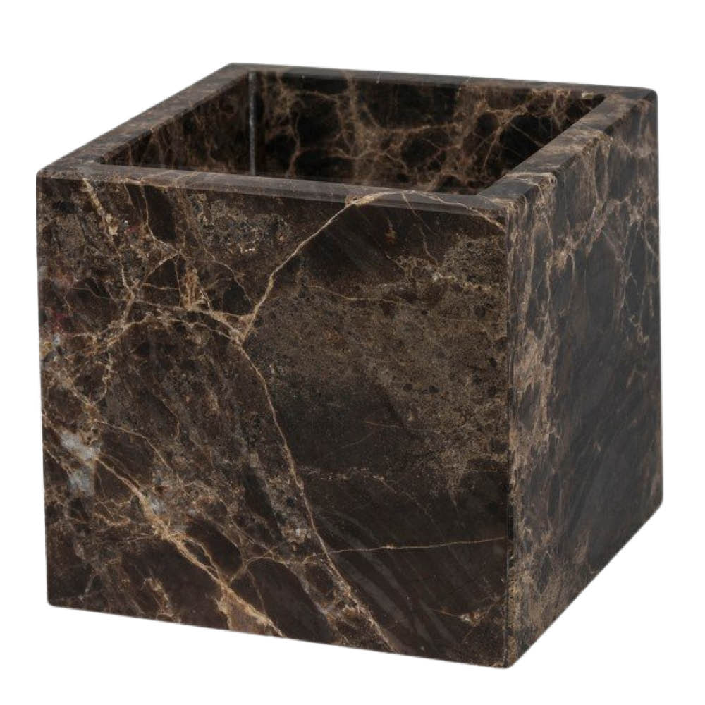 Mette Ditmer Marble kub 8,5x8,5x8 cm brun
