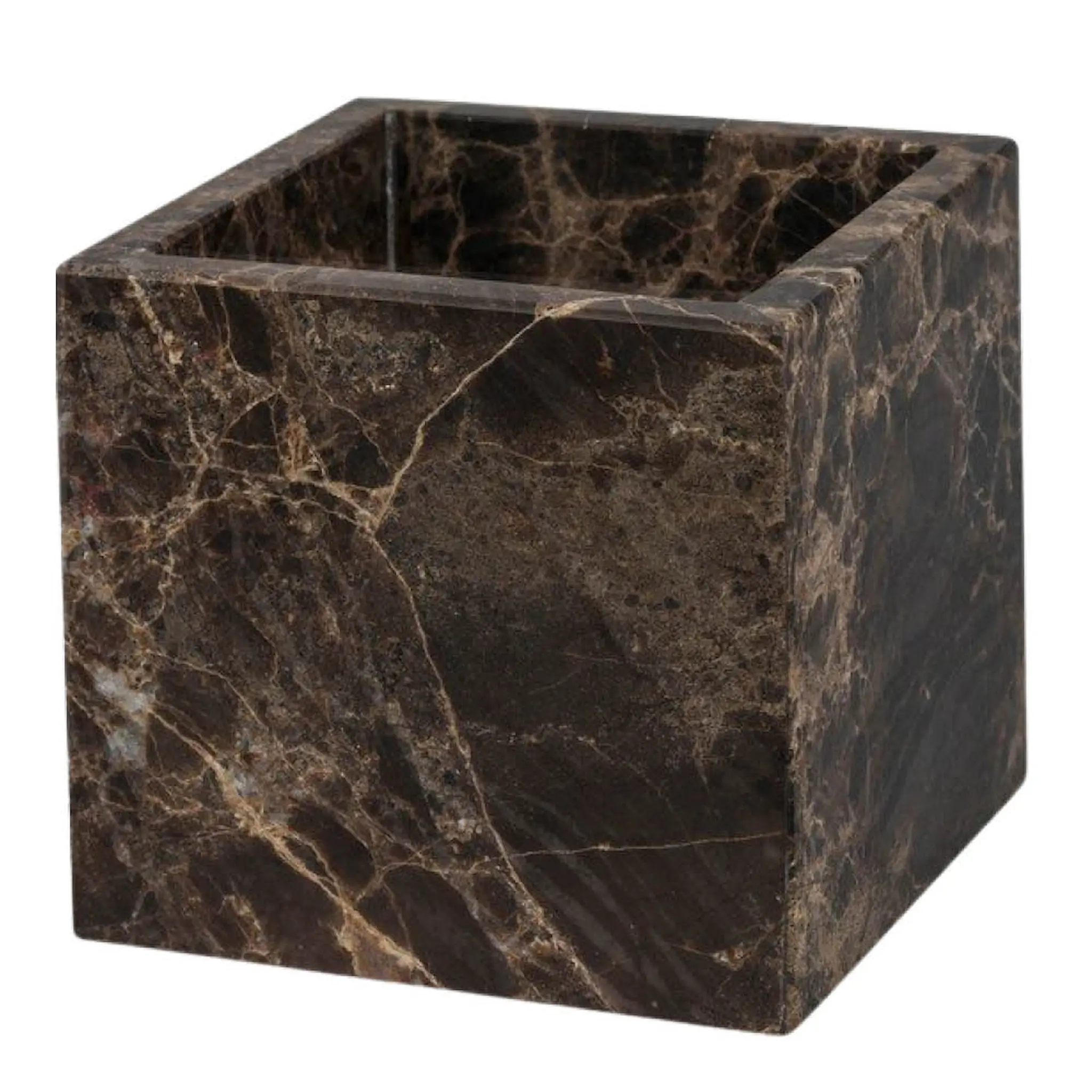 Mette Ditmer Marble kub 8,5x8,5x8 cm brun