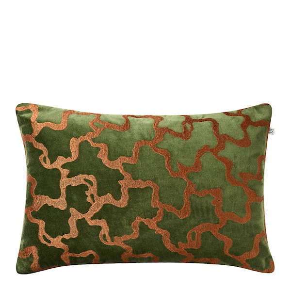 Chand kuddfodral sammet 40x60 cm Cactus Green/Terracotta