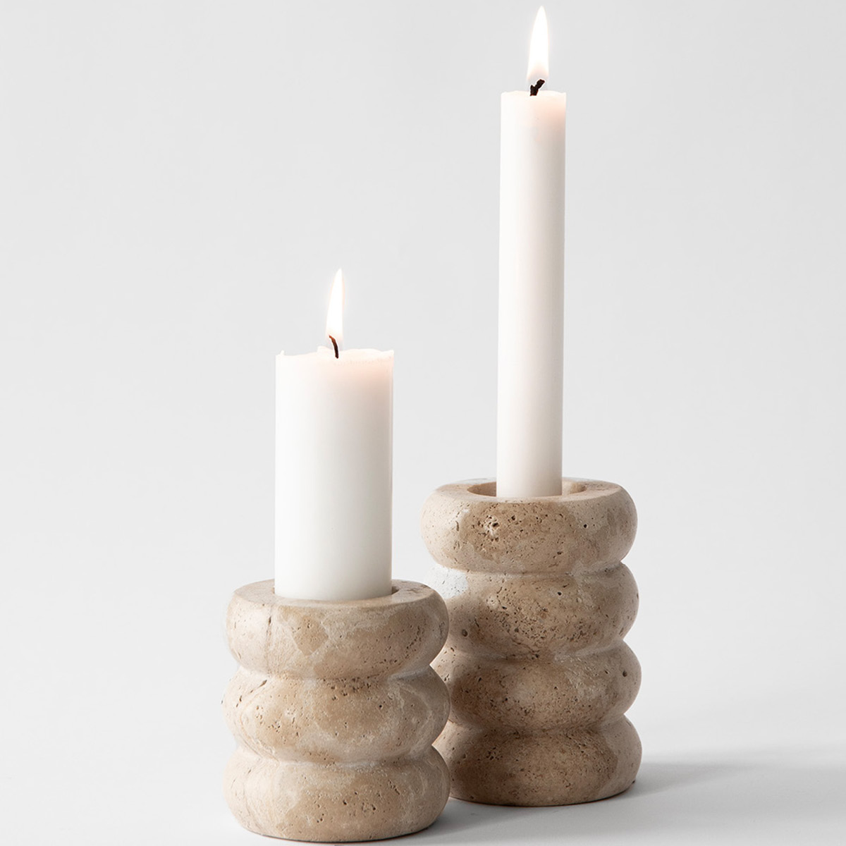 Tell Me More Travertin Kynttilänjalka 10,5 cm