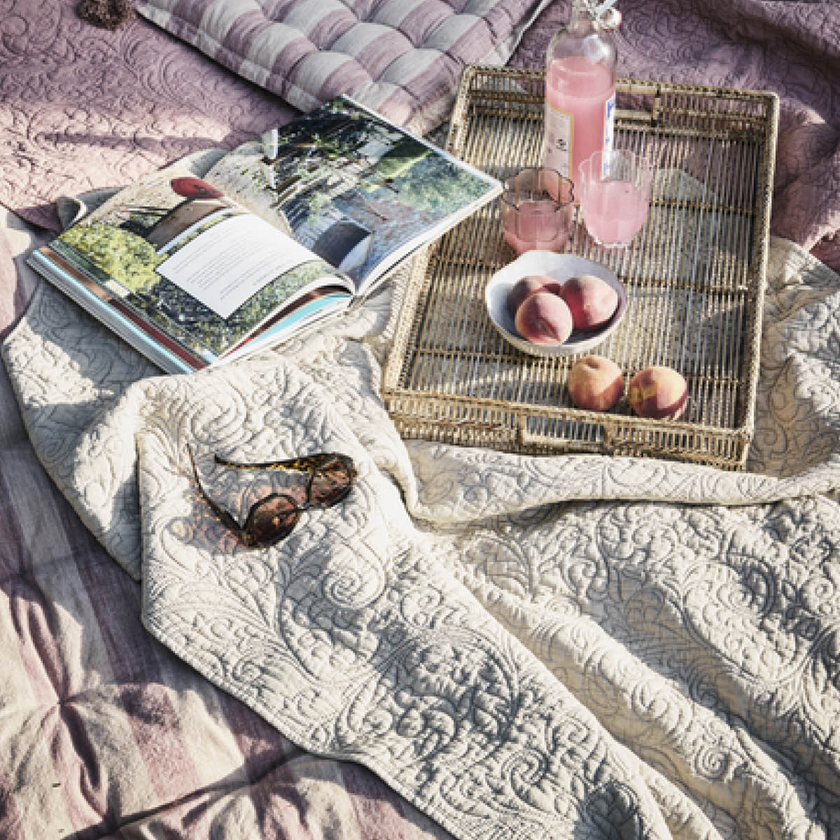 Lene Bjerre Isabelle pläd 170x130 cm linne