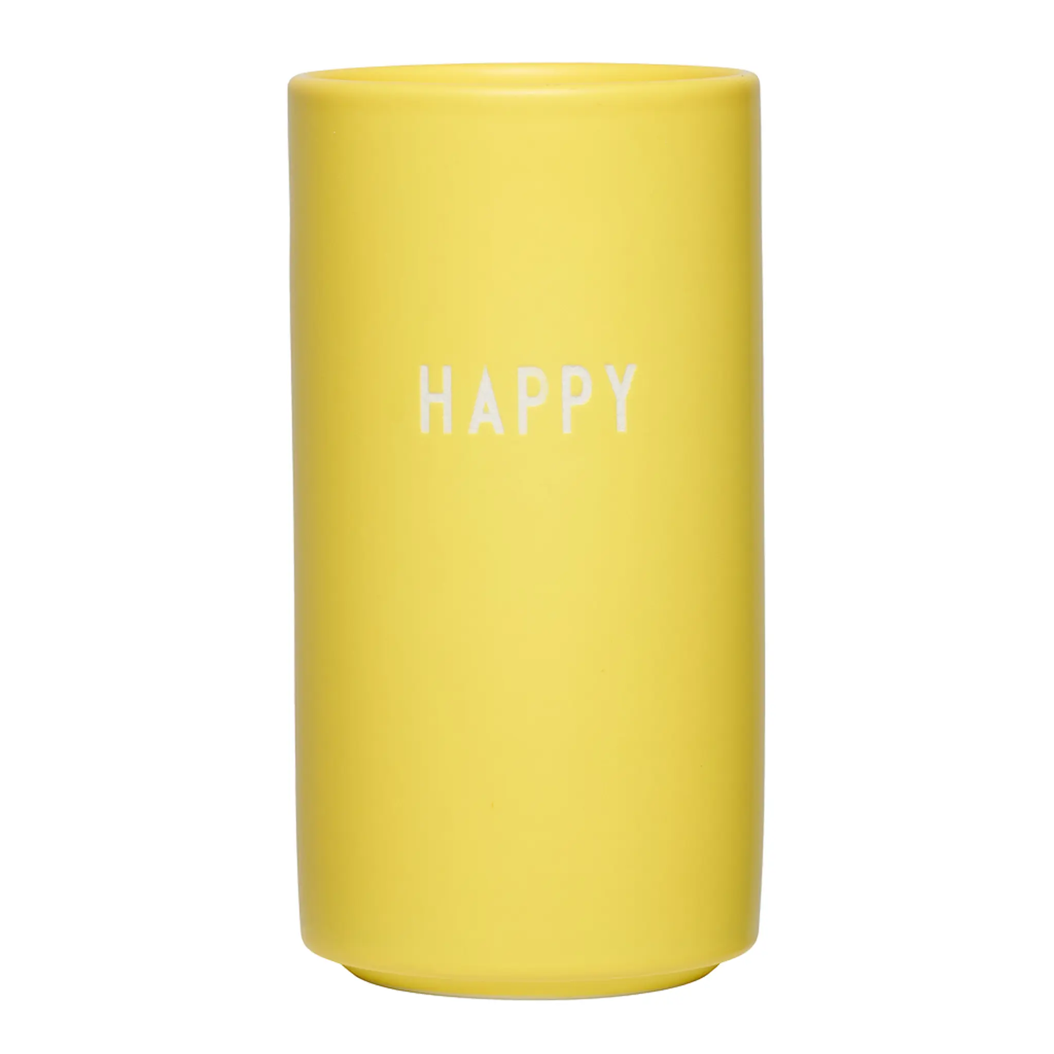 Design Letters Favourite vas HAPPY 11 cm Gul