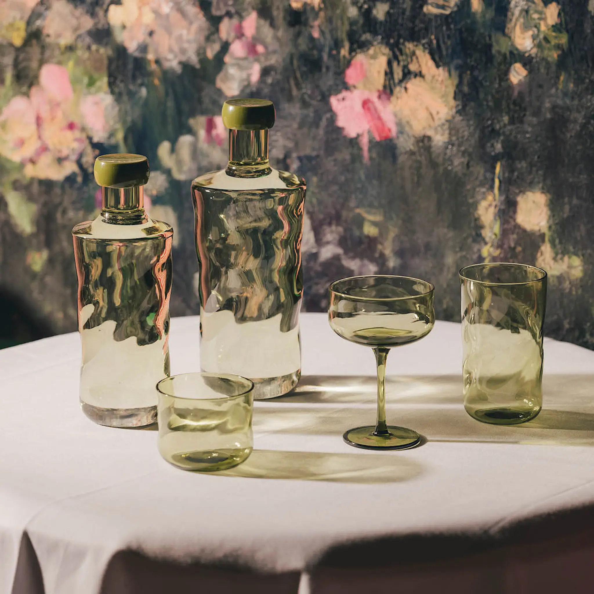 Paveau Swirl longdrink glass 48 cl 2 stk Moss