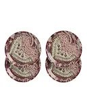Oriental glasunderlägg 11 cm 4-pack röd