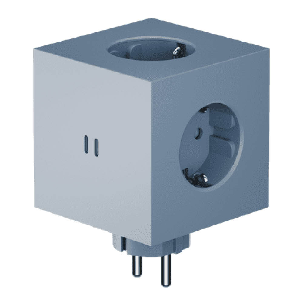 Avolt - Square 2 USB-C Lisäpistorasia 30W Shark Blue