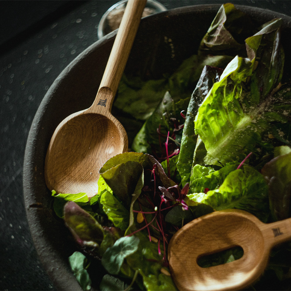 Fiskars Norden salatbestikk 33,3 cm 2 deler eik