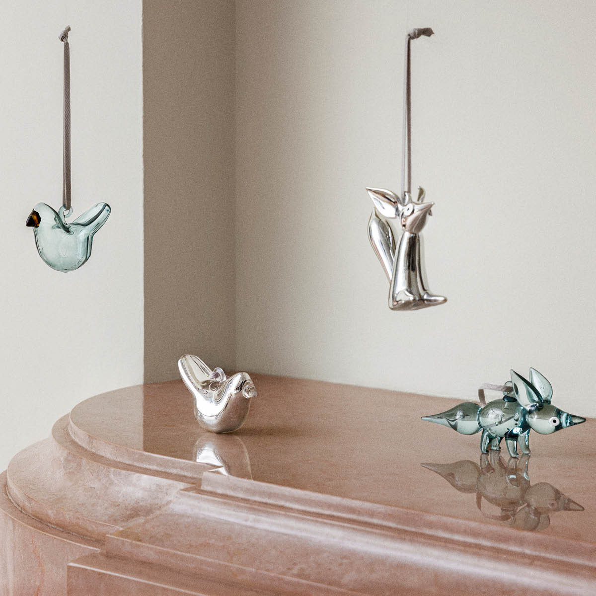 iittala Vulpes glasdekoration stående 11,5 cm blå