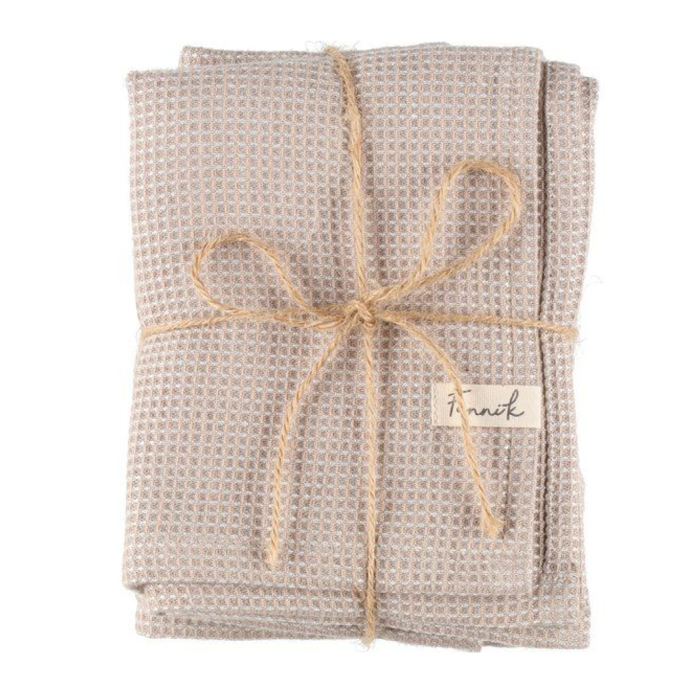 Fanni K Bamboo kökshandduk 2-pack 50x70 cm beige