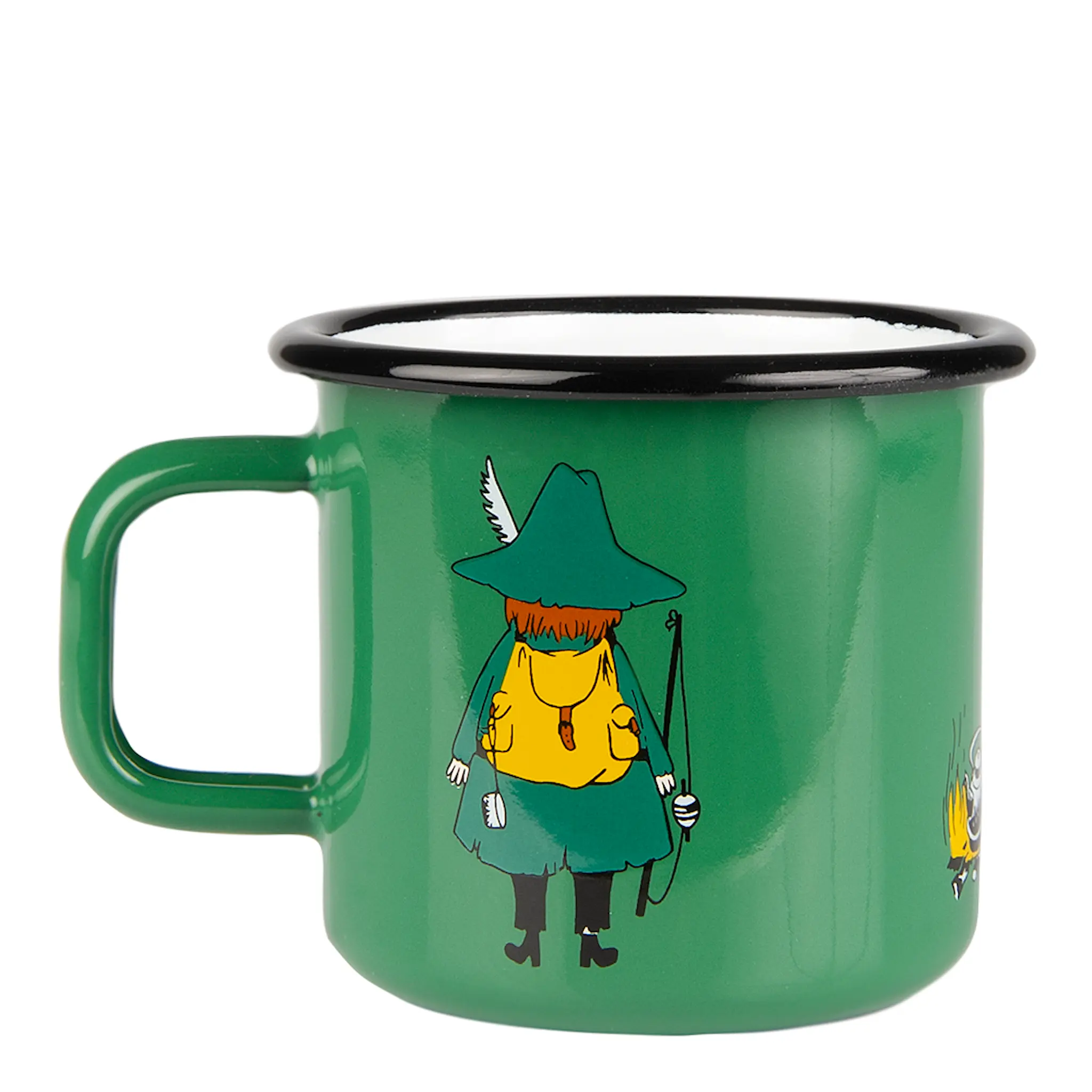 Muurla Mumin Emaljmugg Snusmumriken 37 cl Grön