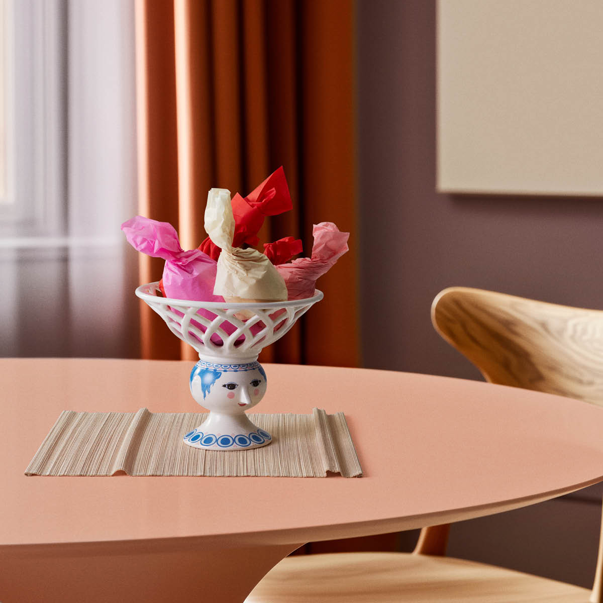 Bjørn Wiinblad Dora fruktskål 25 cm blå