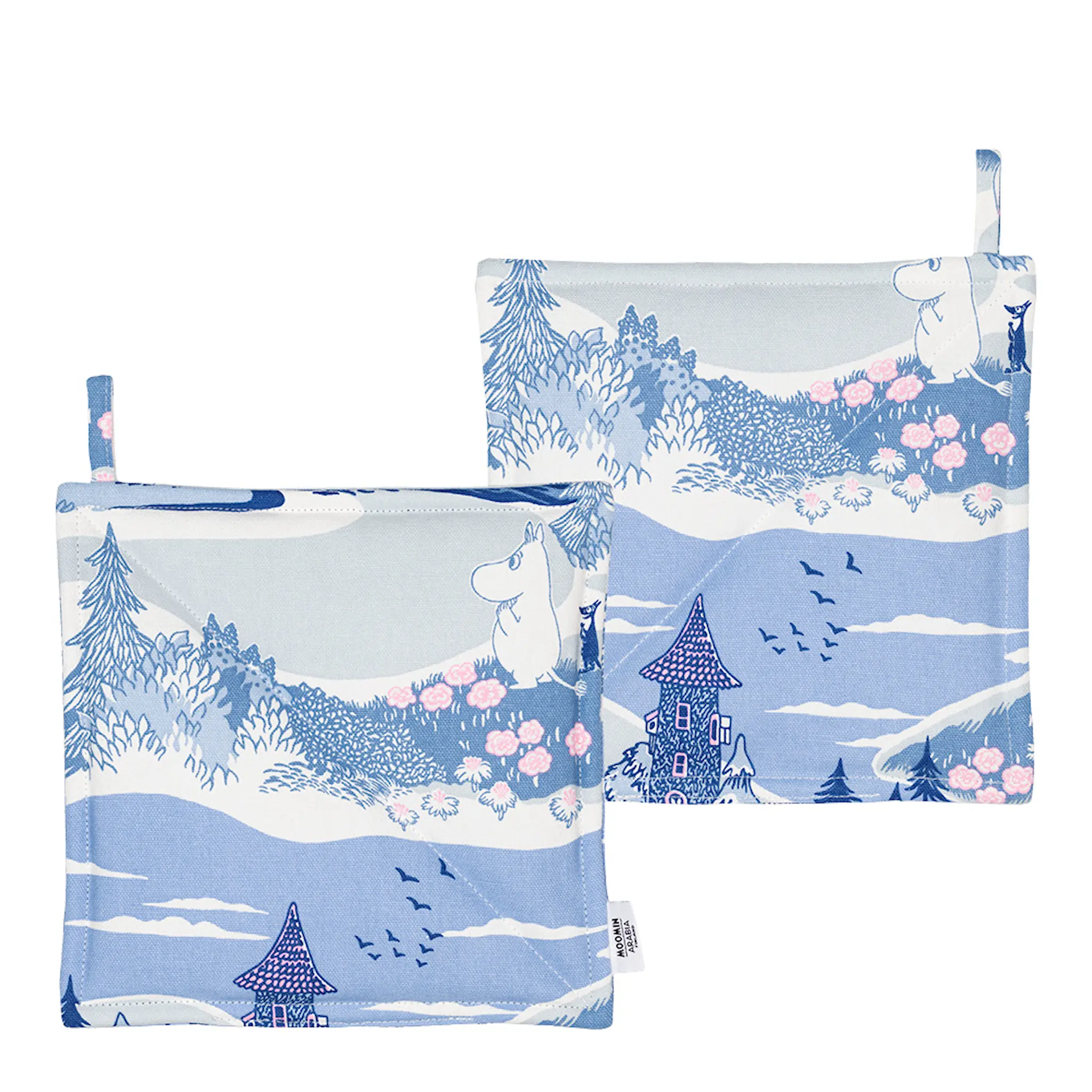 Moomin Arabia Mumin grytlapp 22x22 cm 2-pack Äntligen hemma