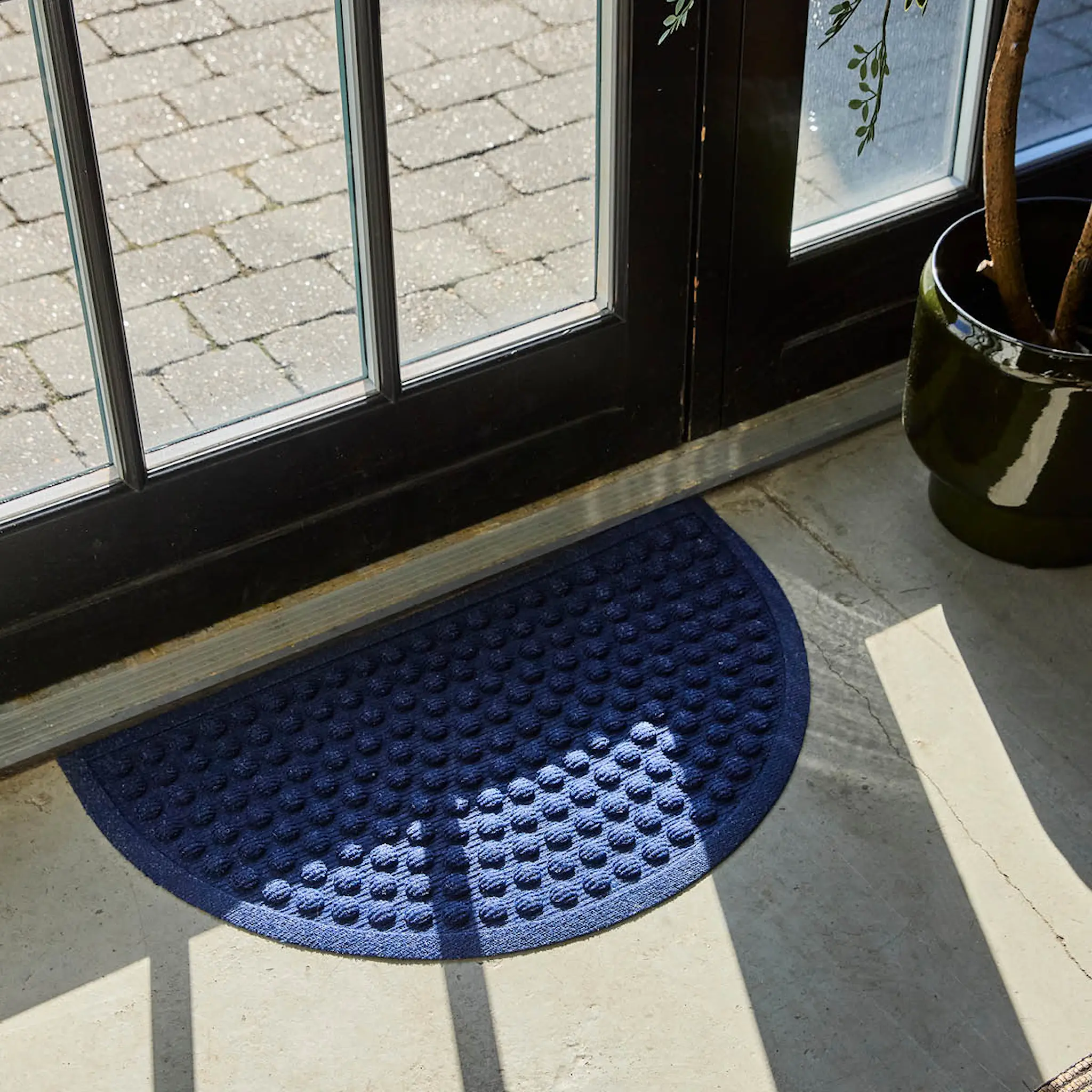 House Doctor Entry dørmatte halvmåne 75x45 blå