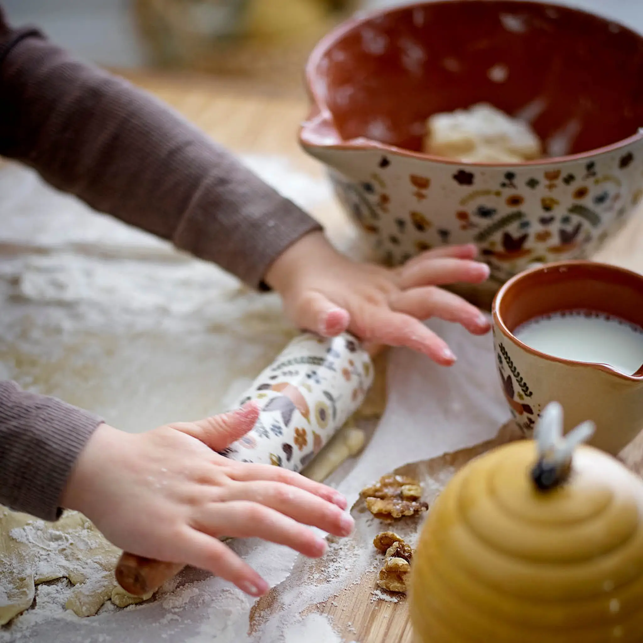 Bloomingville MINI Bryn Lasten leivontasetti 3 osaa Kivitavara