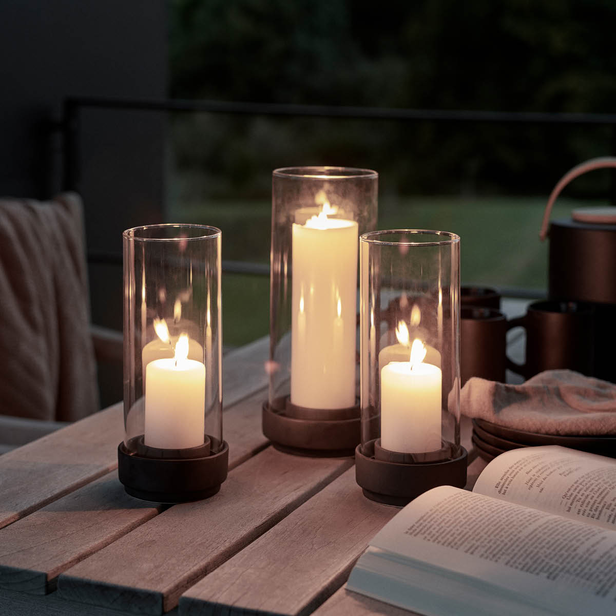 Stelton Hurricane Lykta 28,5 cm Svart/Klar