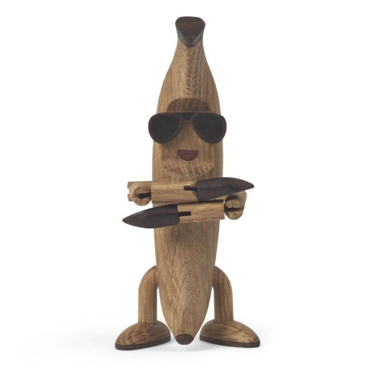 Spring Copenhagen Woodies Benny Banana träddekoration 13 cm ek