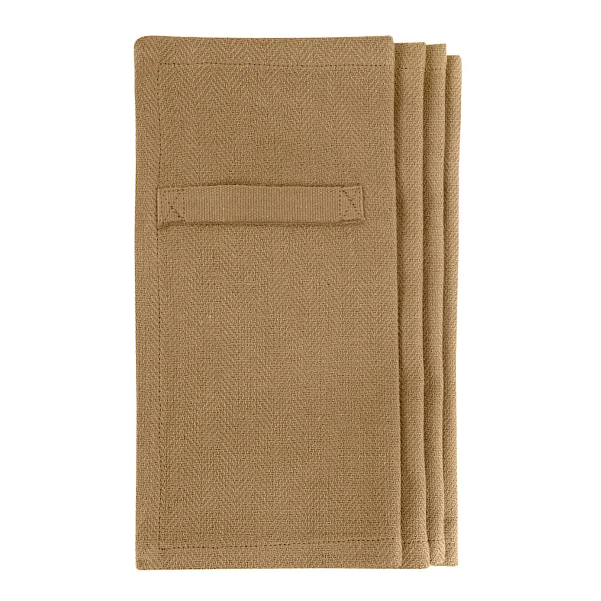 The Organic Company Servett i bomull 20x20 cm 4-pack khaki