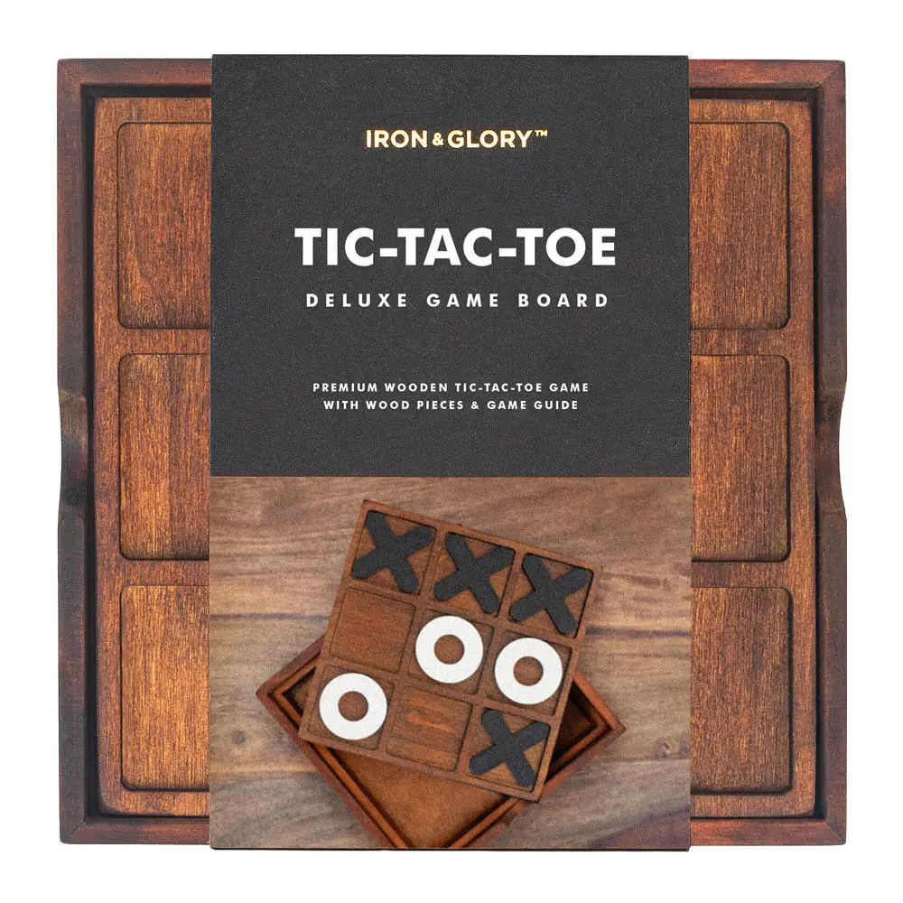 Puinen peli Tic-Tac-Toe Ristinolla 14x14 cm