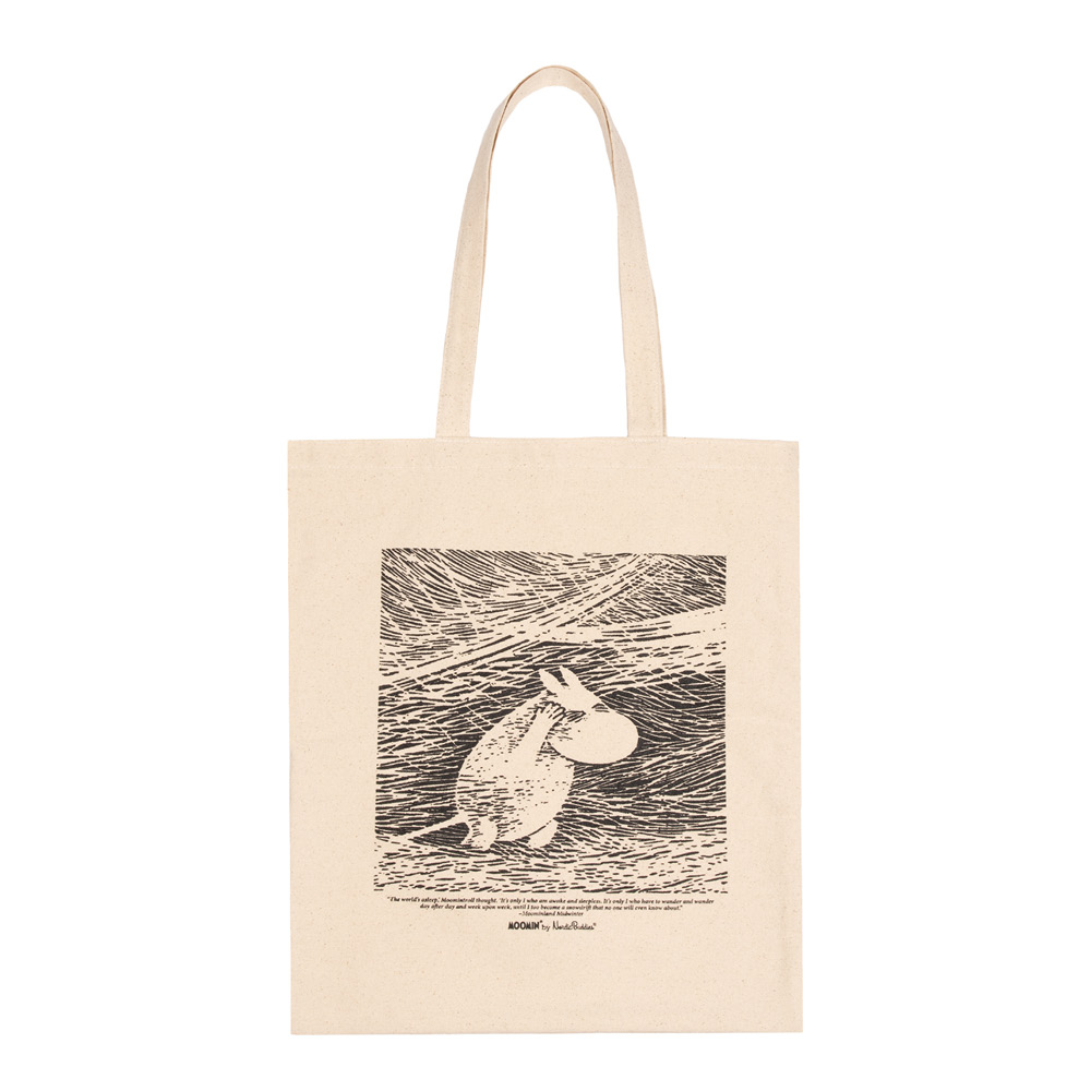 Nordicbuddies - Muumi Kangaskassi Muumipeikko 38,5x42 cm Beige