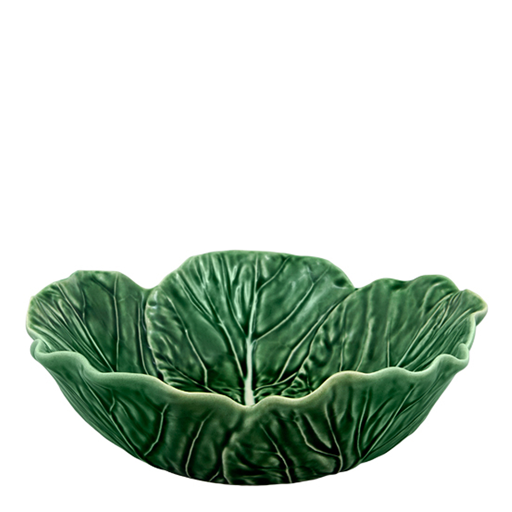 Bordallo Pinheiro Cabbage skål kålblad 22,5 cm grønn