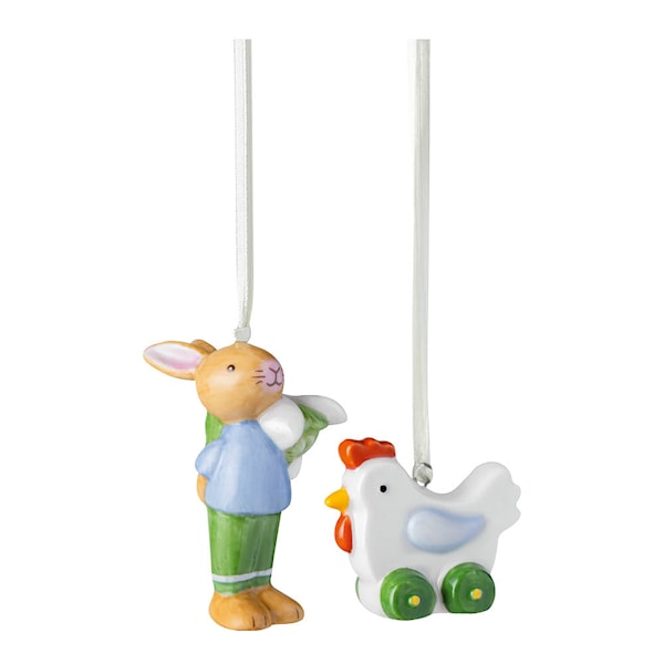 Easter Delight ornament kaninpojke & kyckling 5 cm 2-pack