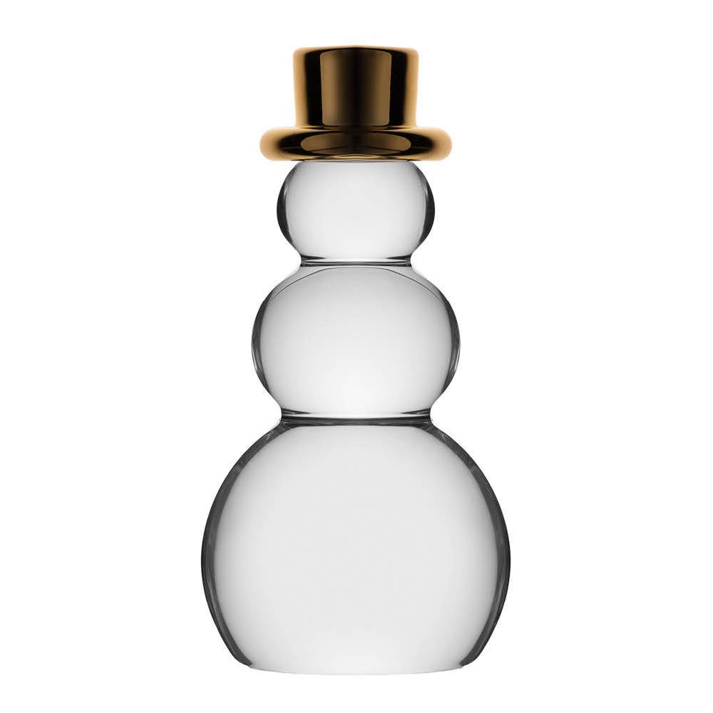 Magnor Snømann dekorasjonsfigur 11 cm gullhatt
