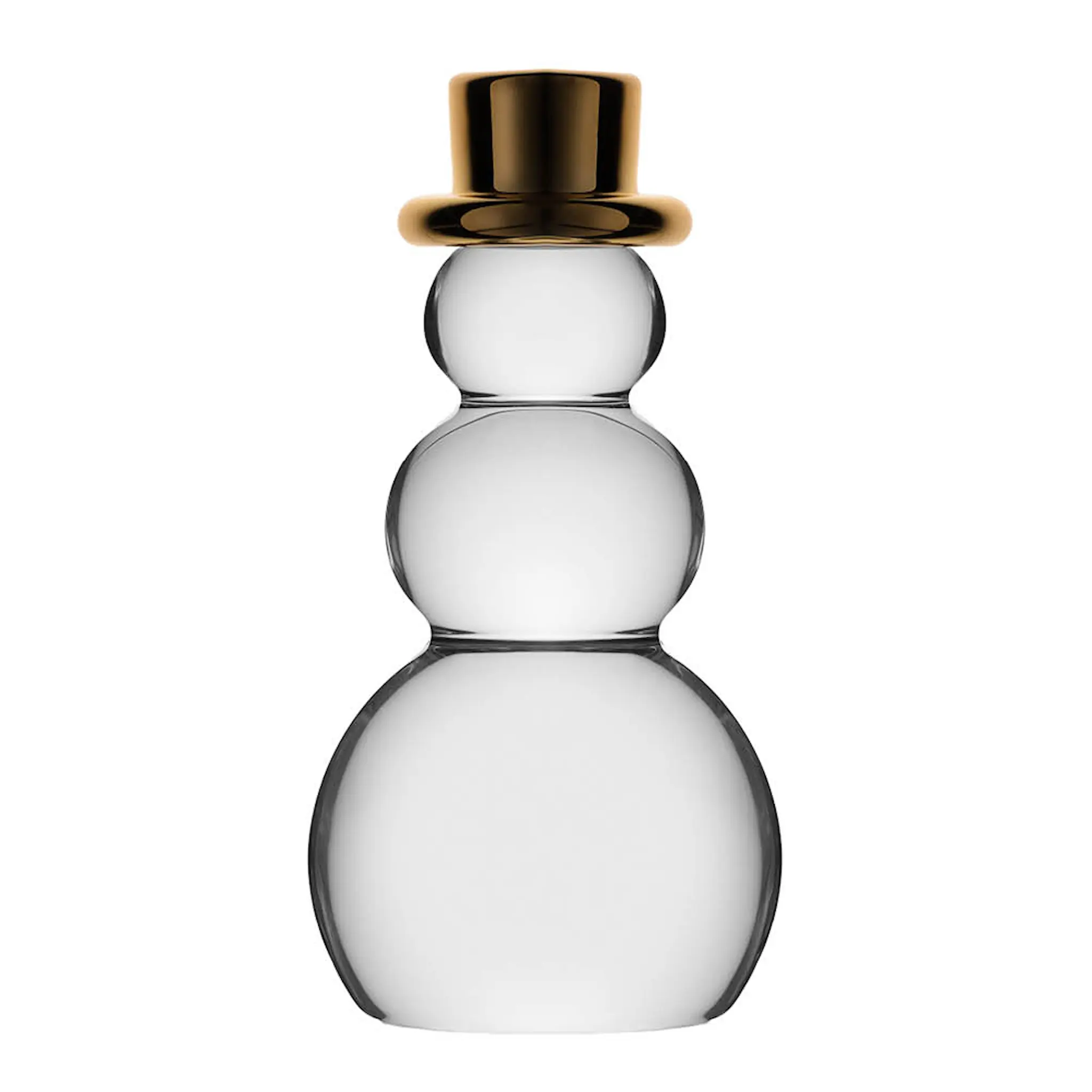 Magnor Snømann dekorasjonsfigur 11 cm gullhatt