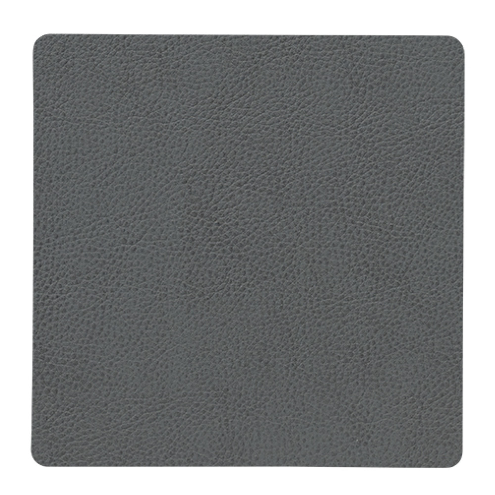 LIND DNA - Square Leather Serene Lasinalunen 10x10cm Anthracite