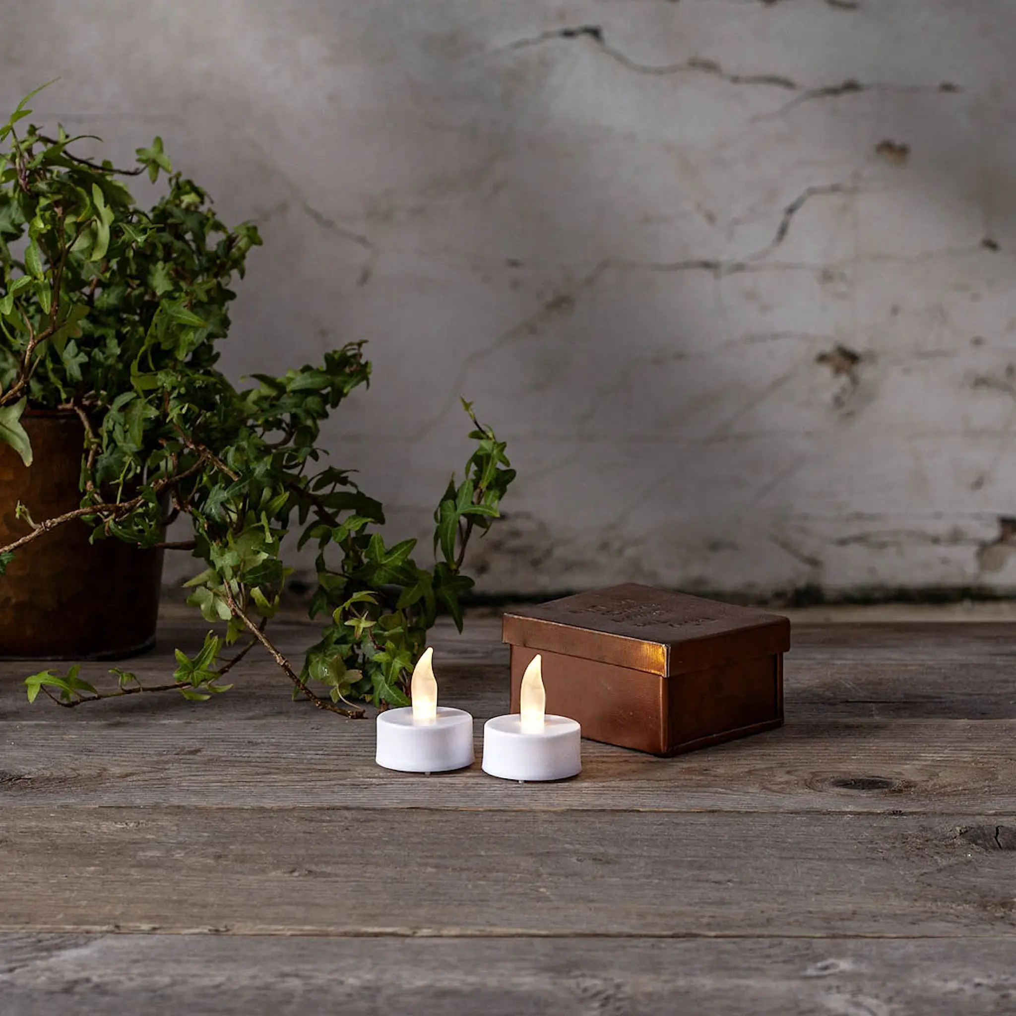 Star Trading Paulo LED telys 2 stk hvit hover