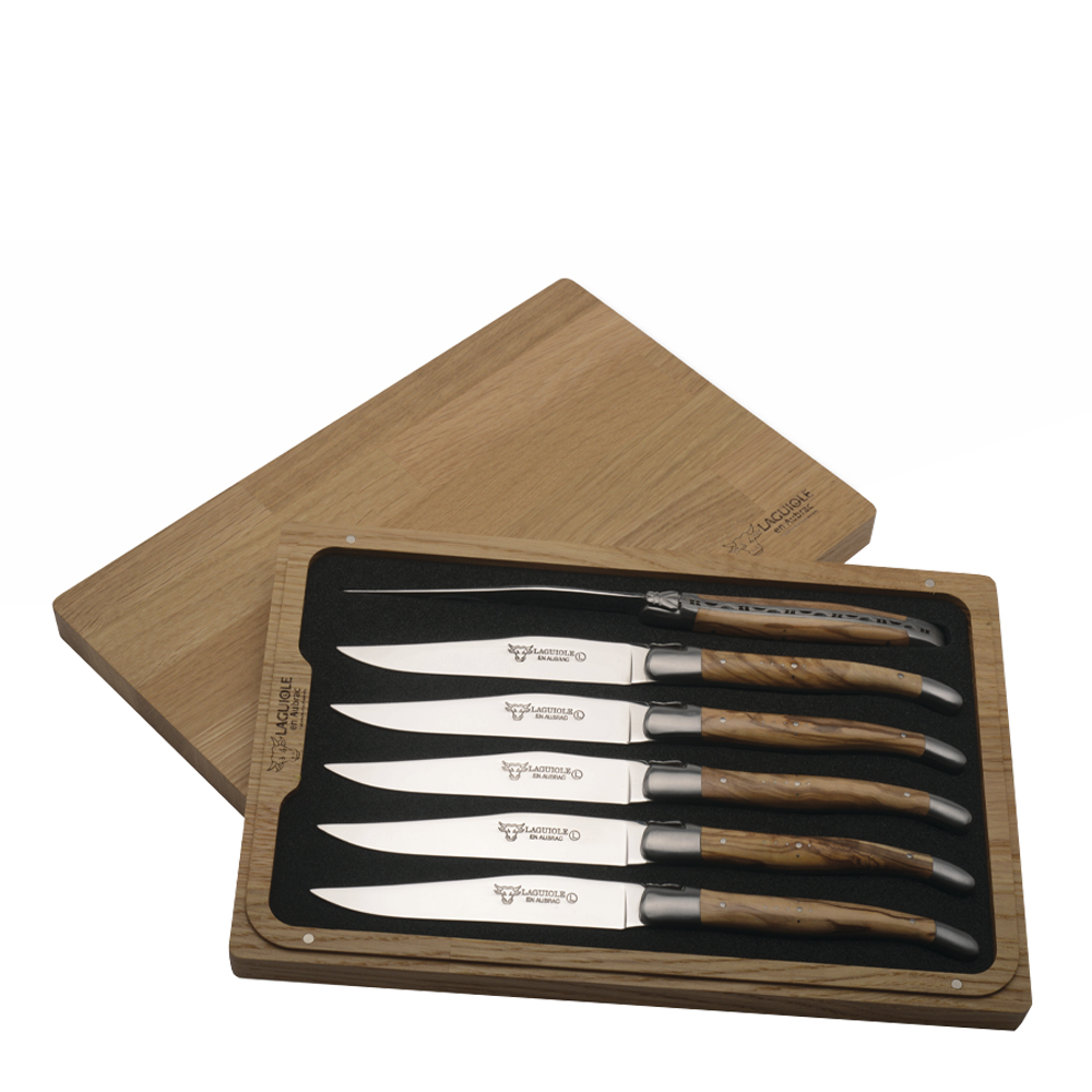 Laguiole en Aubrac - Pihviveitsi 6 kpl Oliivipuu