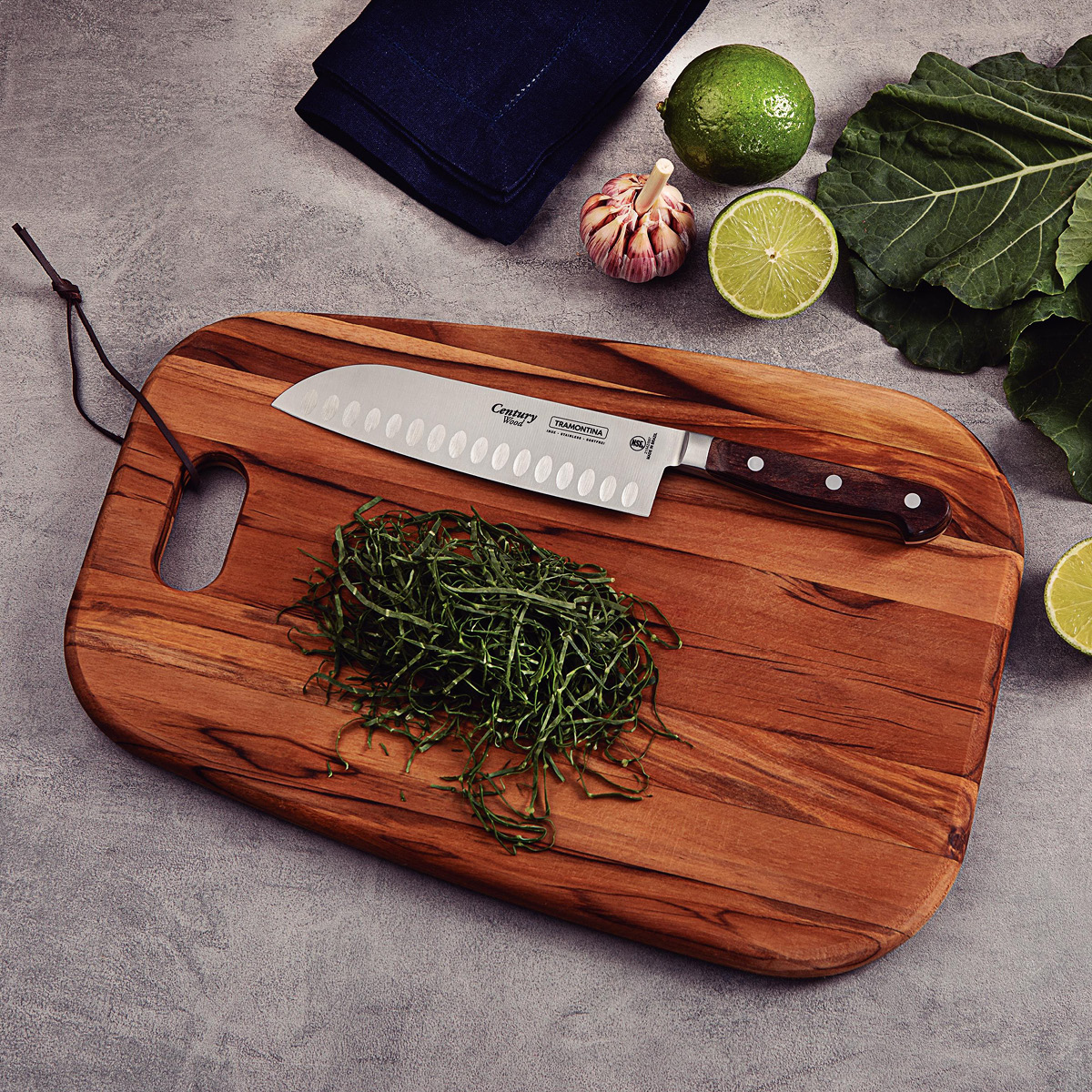 Tramontina Polywood Santoku veitsi 18 cm Ruskea