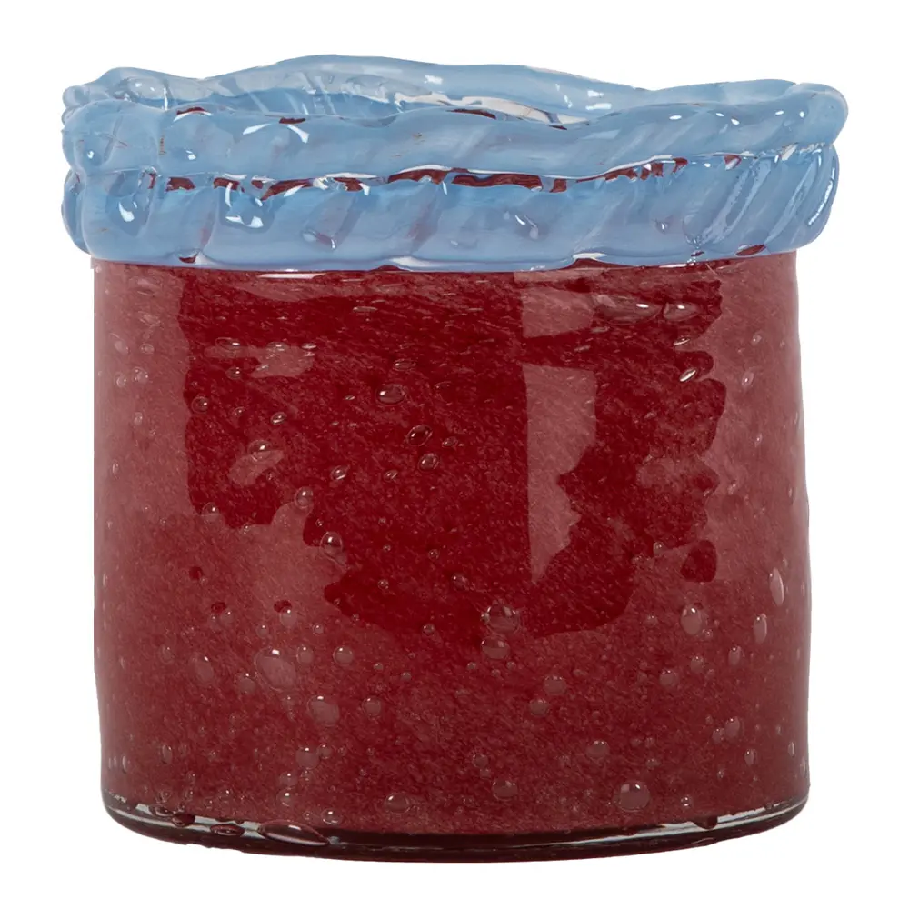 Lara lykt ekstra liten 10x10 cm vinrød