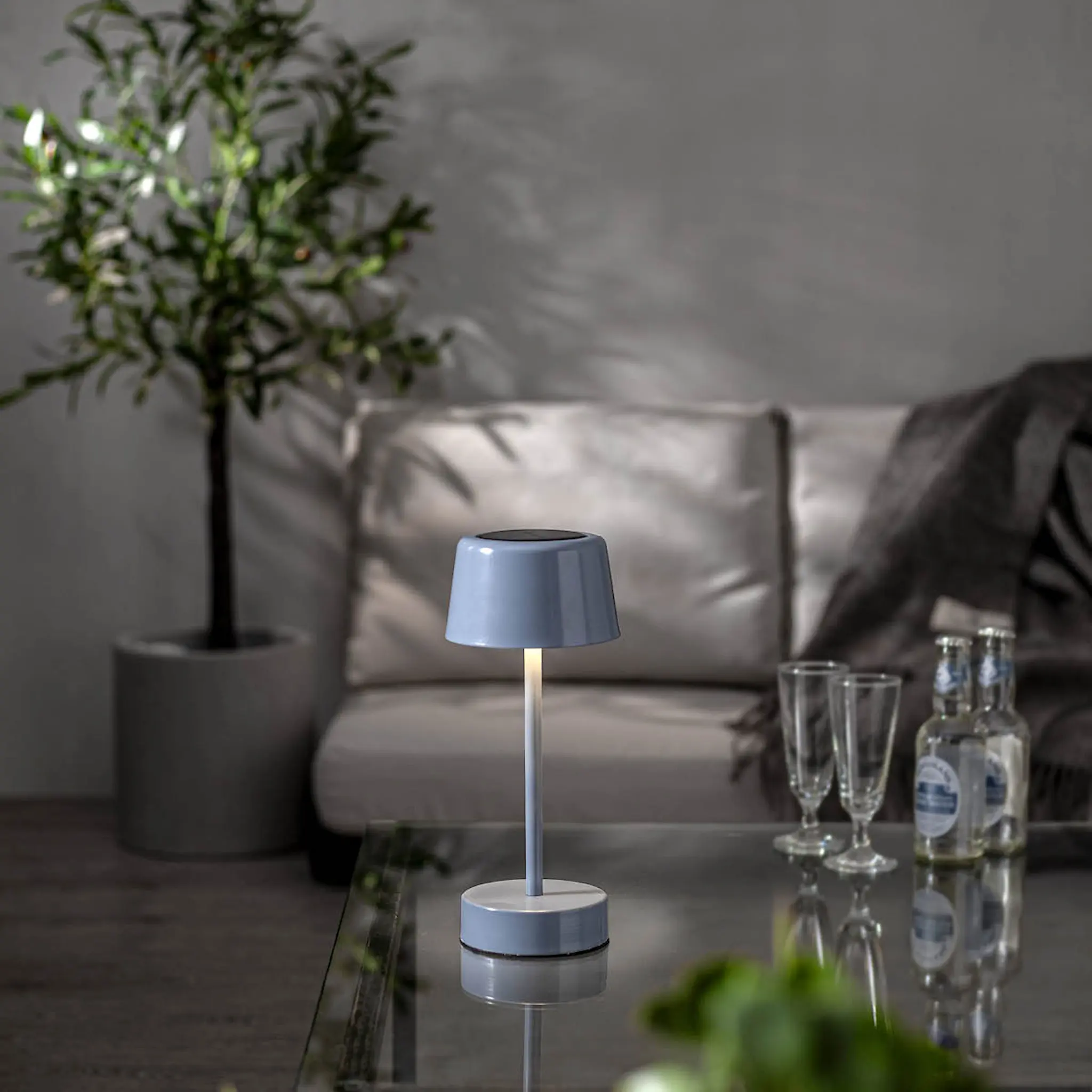 Star Trading Solei solcellebordlampe 483-37 26,5 cm blå hover