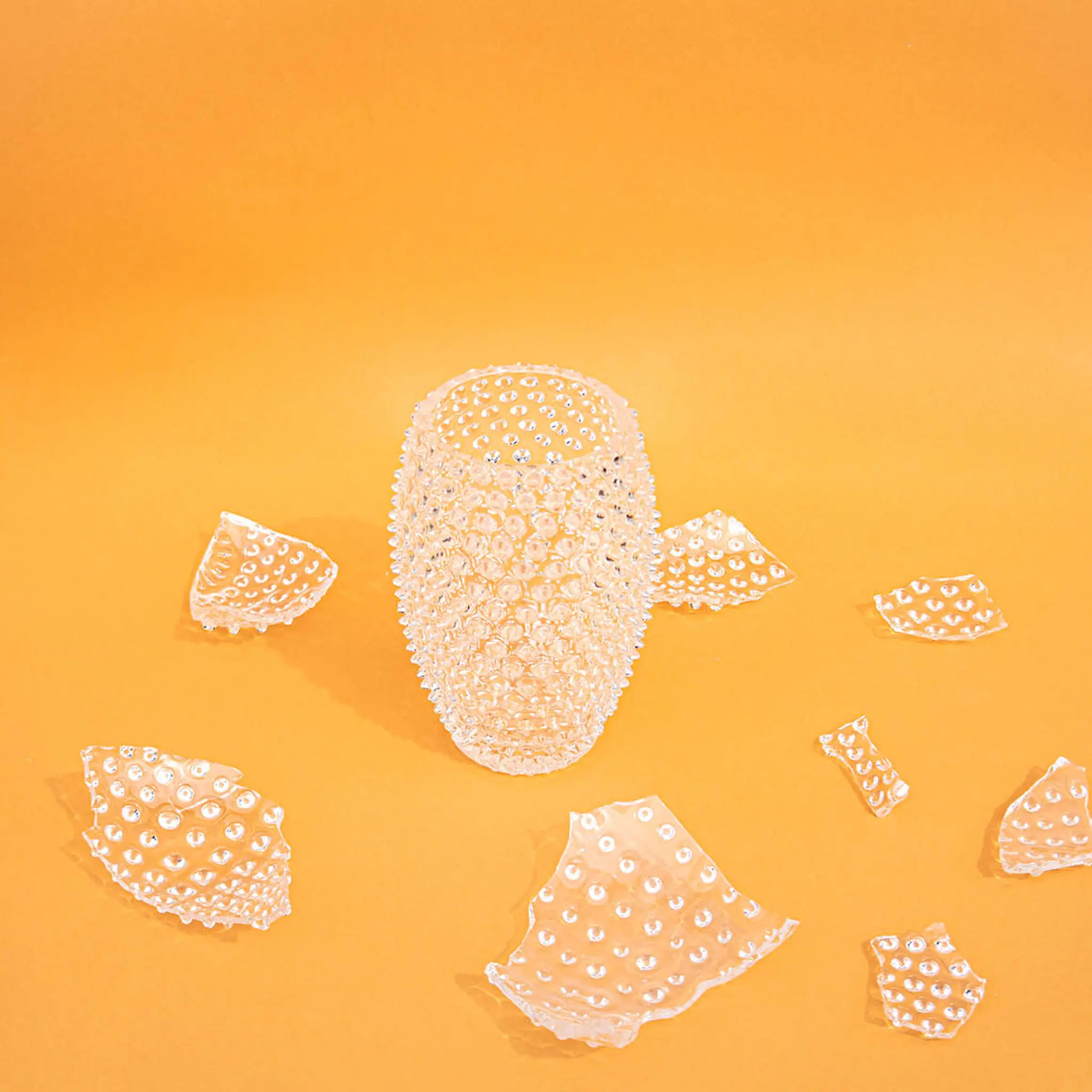 Klimchi Hobnail Egg Maljakko 23 cm Crystal