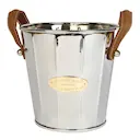 Heritage vinkylare med läderhandtag silver