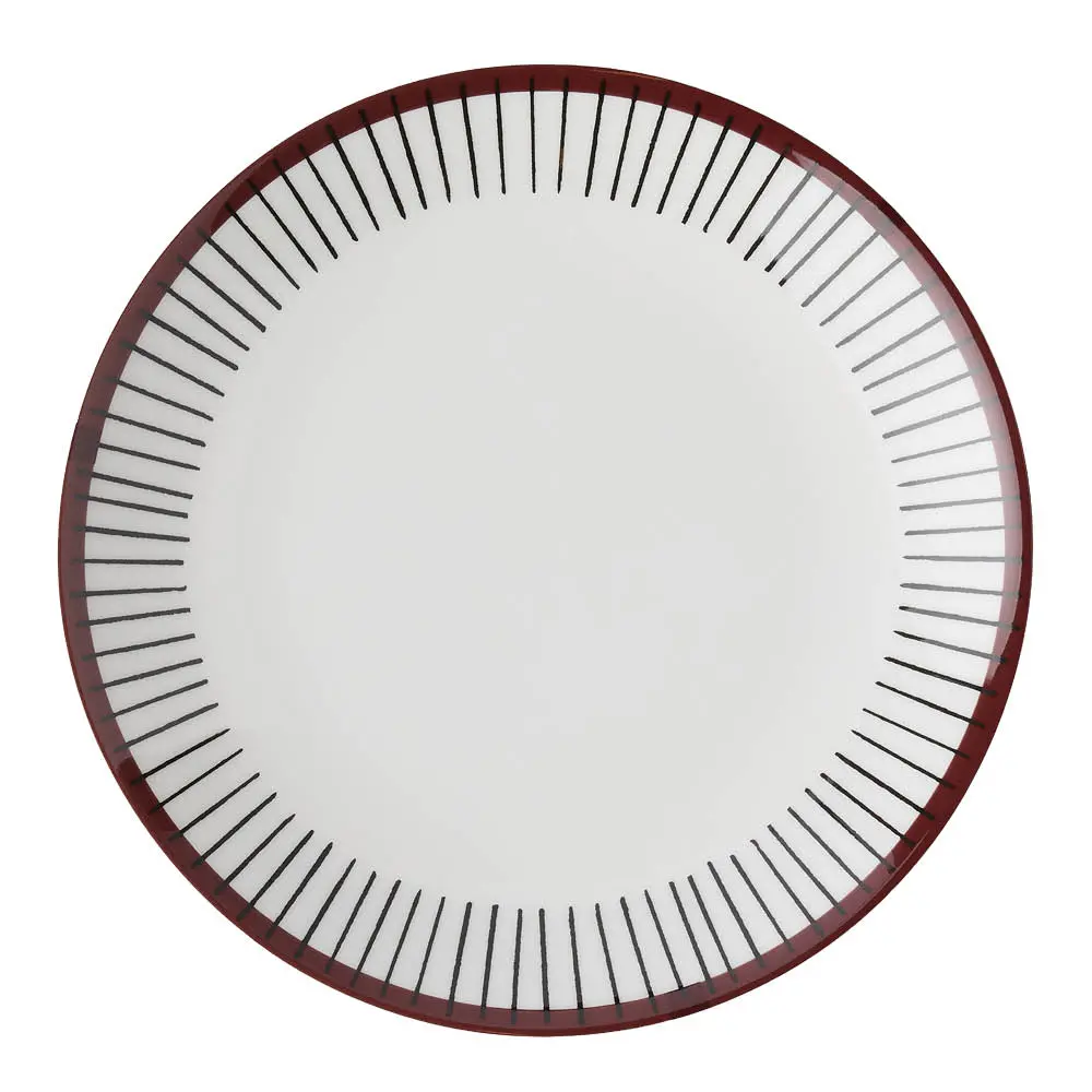 Ribb tallerken uten fane 18 cm brunsvart