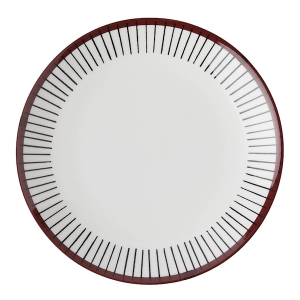 Ribb tallrik utan bräm 18 cm brunsvart