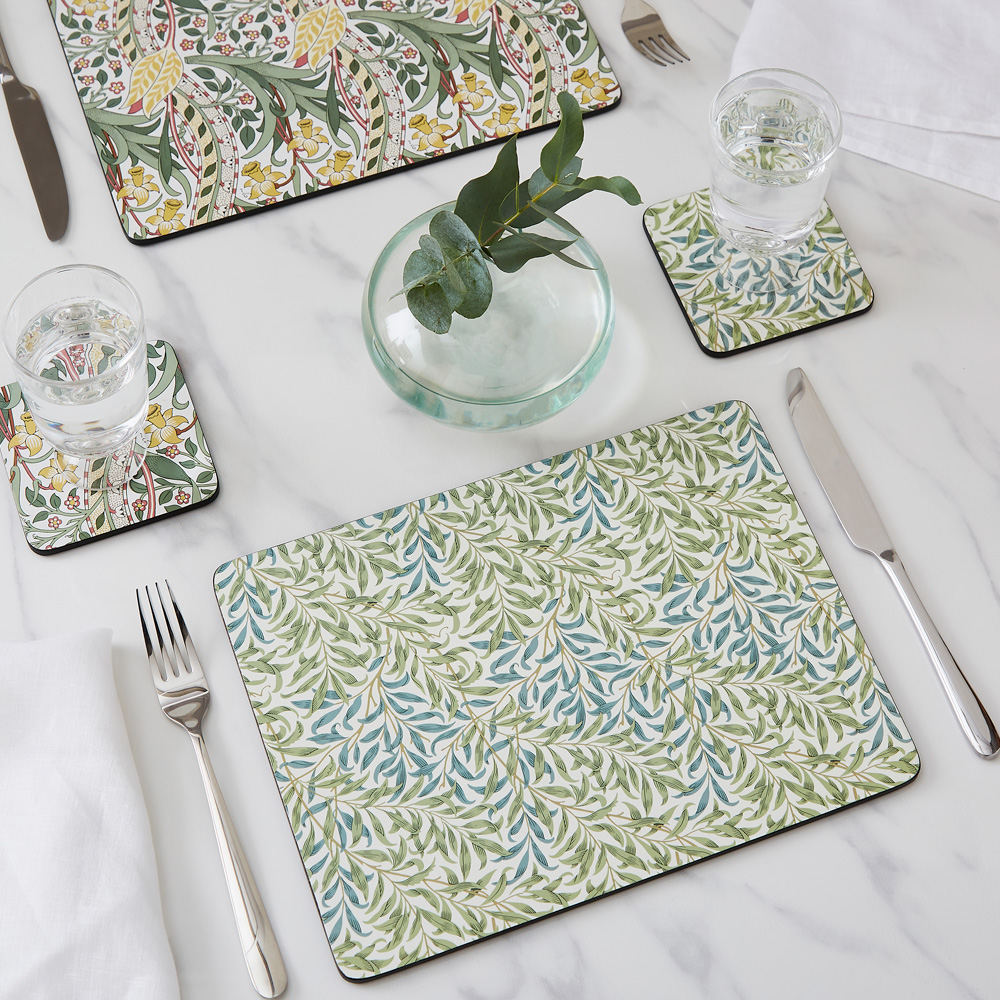 Pimpernel Morris & Co bordbrikke Willow Bough 4 stk flerfarget