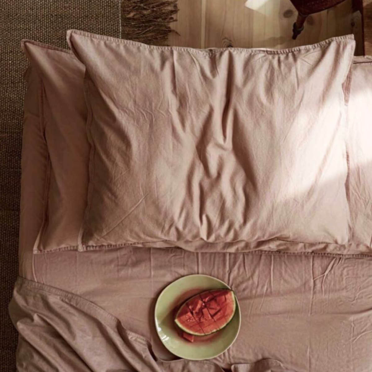 Midnatt Wilted dra-på-lakan 180x200 cm dusty pink