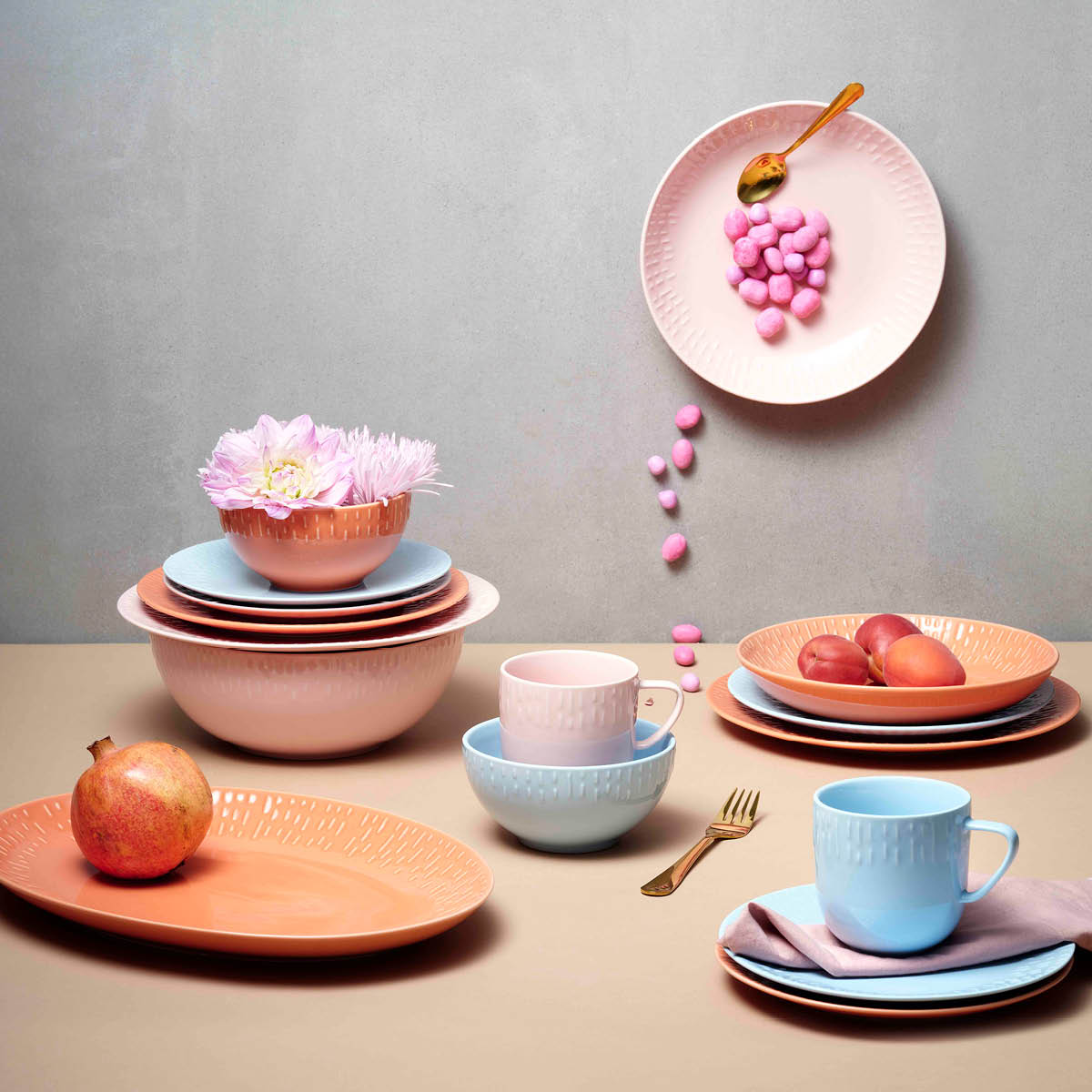 Aida - Life in colour Confetti Pastatallrik 23 cm Aprikos