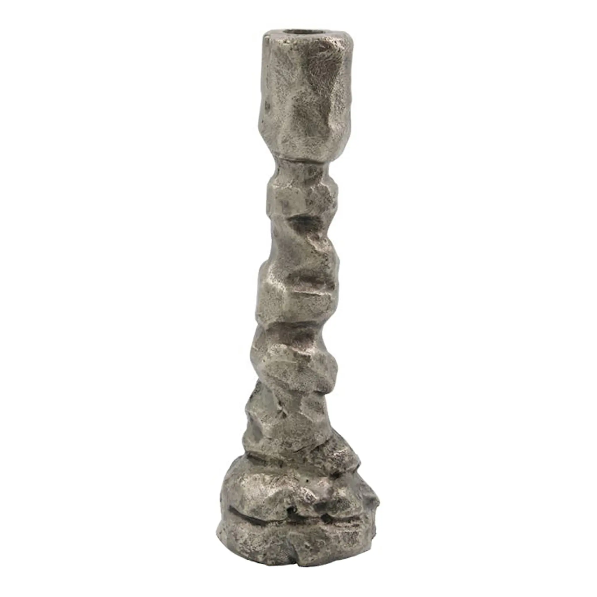 House Doctor Raku Ljusstake 25 cm Antiksilver