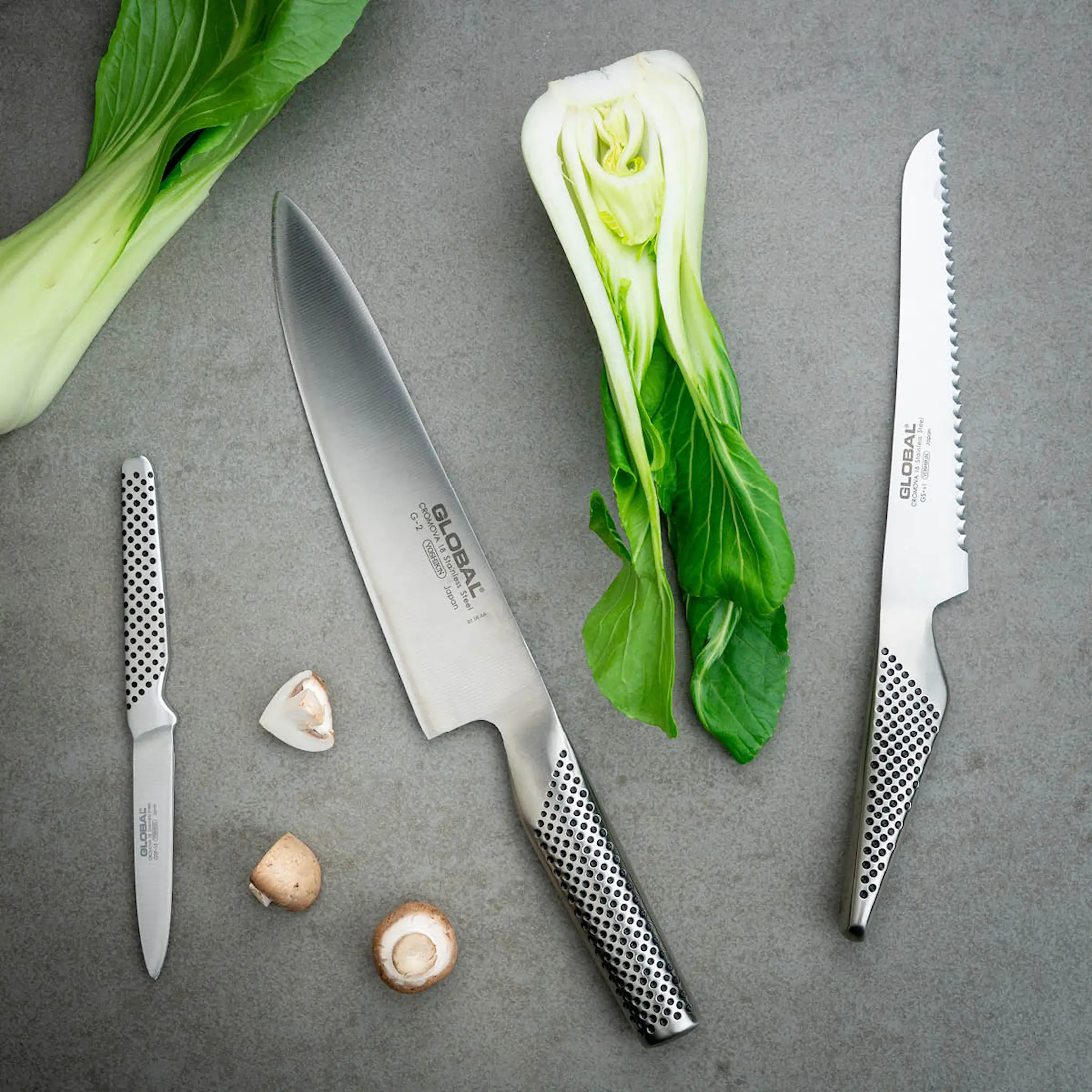 Global Classic knivsett 3 deler G-2/GS-61/GSF-15 hover