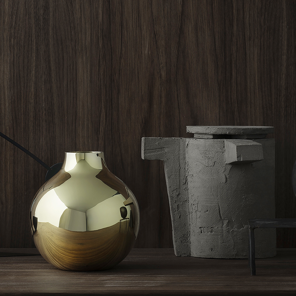 Skultuna Boule vase mini polert messing