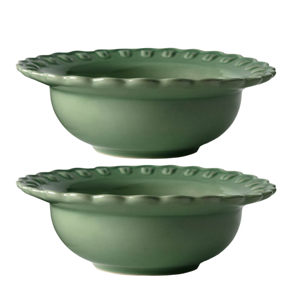 PotteryJo - Tulipa Syvä Lautanen 17 cm 2 kpl Verona Green